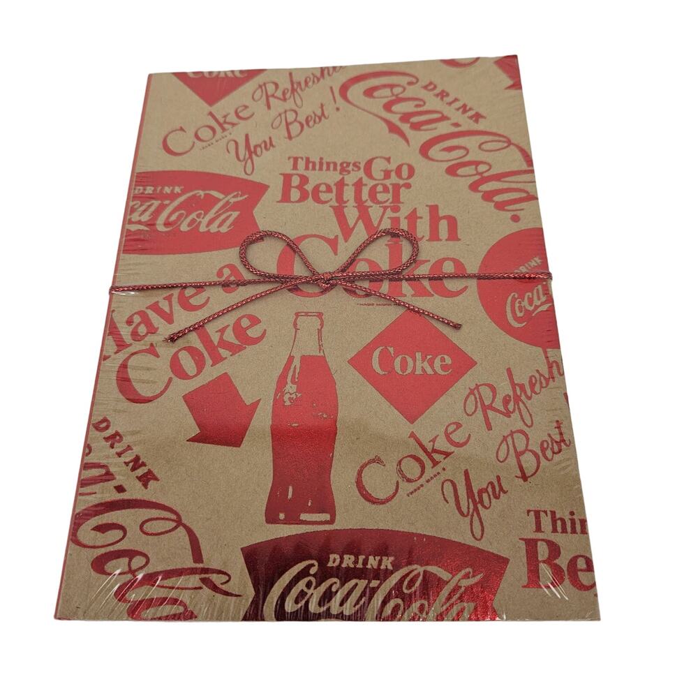 2PK Coca Cola Flex Journal Writing Blank Pages NEW Coke Soda  Markings CR Gibson